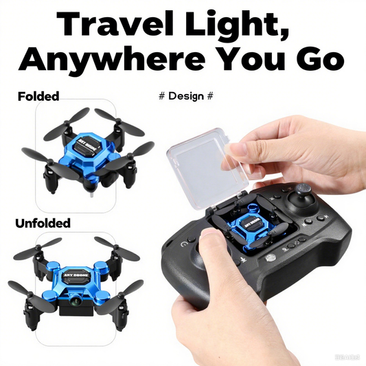 Pocket Drone: Remote-All-in-One, Fly Anywhere. Cool Cam!