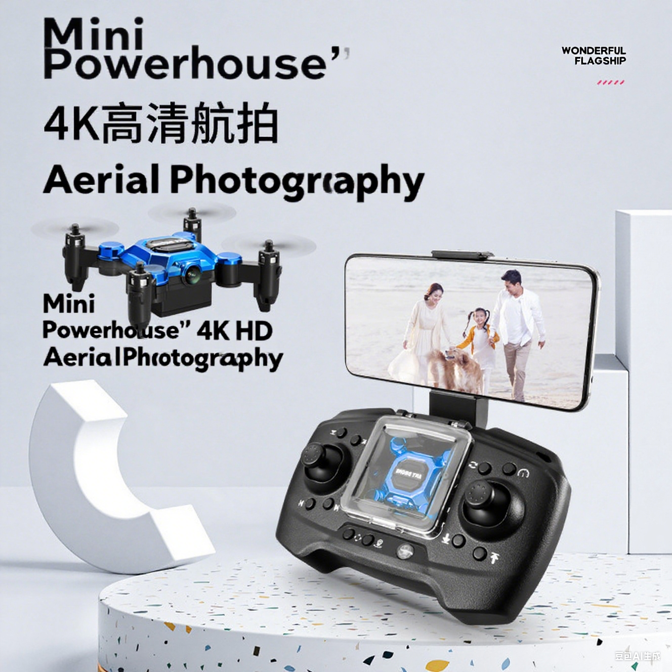 Pocket Drone: Remote-All-in-One, Fly Anywhere. Cool Cam!